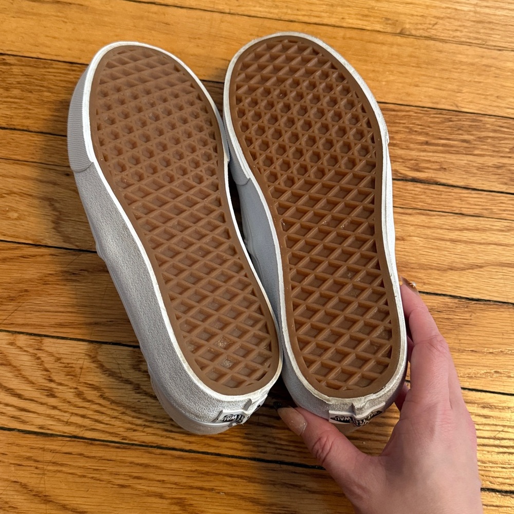 white vans classic slip-on platform sneakers - womens 7.5 - Picture 8 of 8